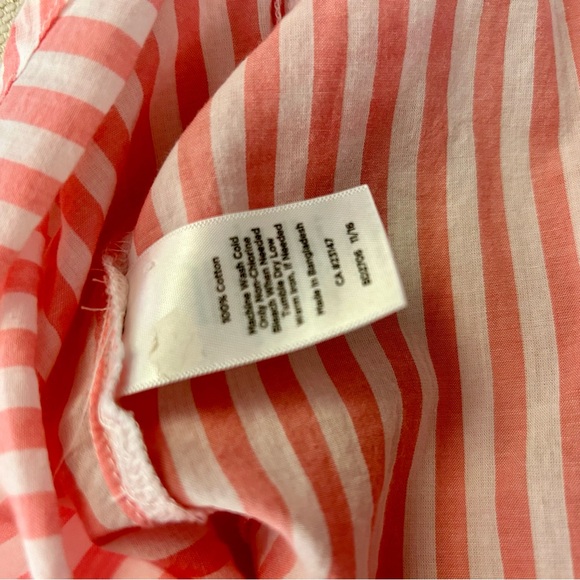 Striped Talbots Petite Lace-front Cotton Blouse - Picture 5 of 5